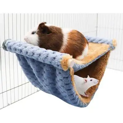 ZooVenture Hamaca para animales pequeños -  peluche, jaula, lavable - Azul - Zooventure - Comparador de precios