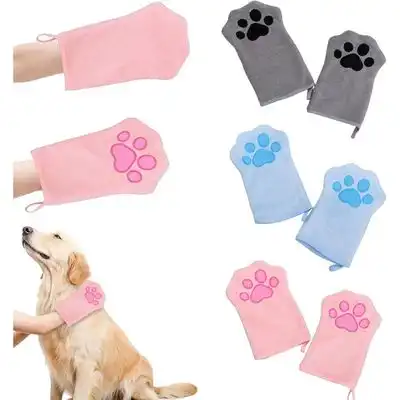 ZooVenture Juego de 3 toallitas de terciopelo - Colores: Rosa + Azul + Gris - Zooventure - Comparador de precios