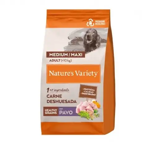 12 KG 12 kg Nature’s Variety Healthy Grains Adult Medium Maxi Pavo pienso para perros - Natures Variety - Comparador de precios