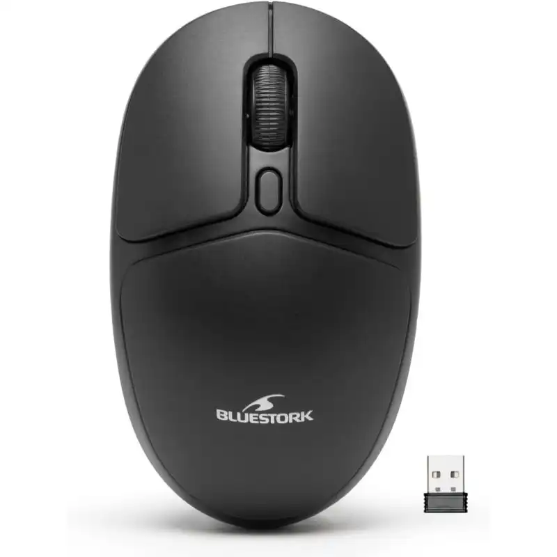 Bluestork Office 25 Ratón Óptico Inalámbrico 1600 DPI Negro