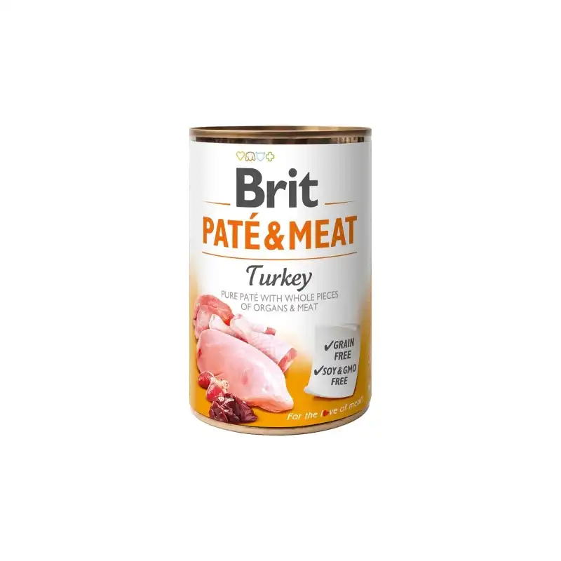 Brit pate meat pavo latas para perro 6 x 400 Gr