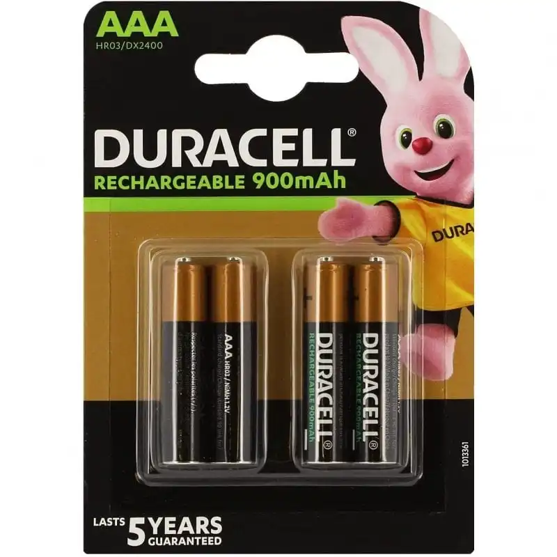 Duracell Pack 4 Pilas Recargables 900mAh AAA
