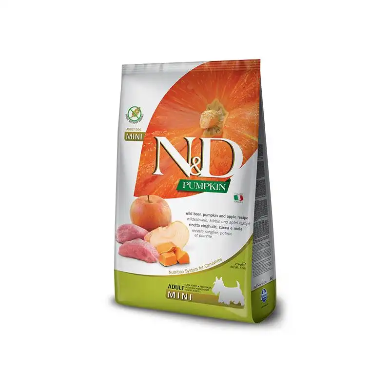 Farmina N&d Grain Free Pumpkin Adult Mini Jabalí & Manzana 2.5 Kg - Farmina - Comparador de precios