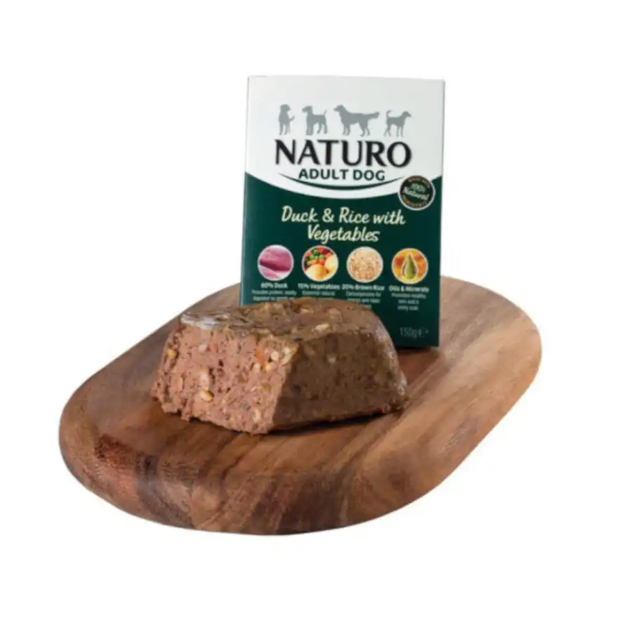 Naturo Adult Pato con Arroz y Vegetales tarrina para perros