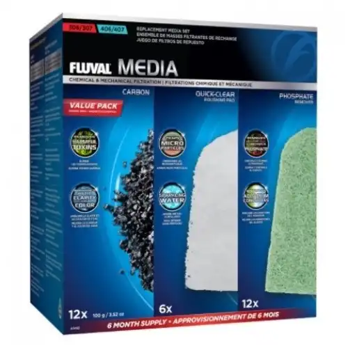 Pack de 6 cargas para el filtro modelo 307/407 de Fluval - Fluval - Comparador de precios