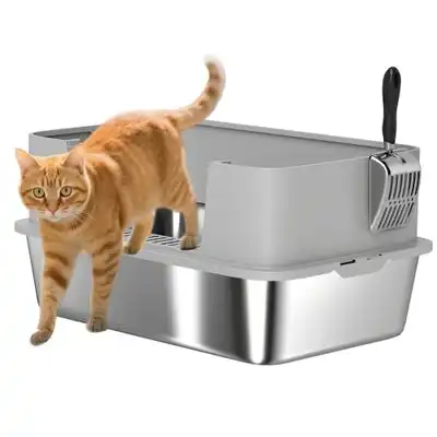 PawHut Arenero para Gato 60.2x40.2x29.5 cm Gris - 1 Article - PawHut - Comparador de precios