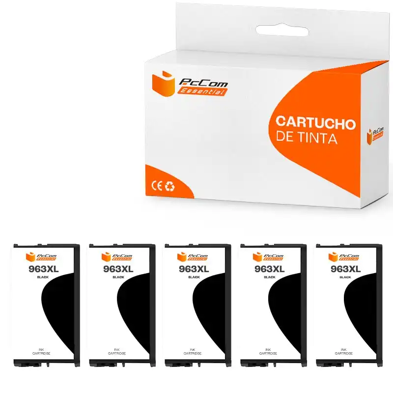 Pccom Essential HP 963XL Cartucho Tinta Compatible Negro Pack 5