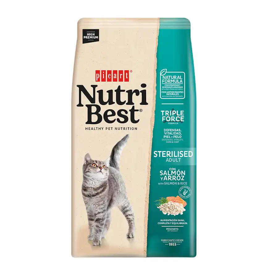 Picart Pienso para Gatos Esterilizados Nutribest con Salmon y Arroz - Picart - Comparador de precios