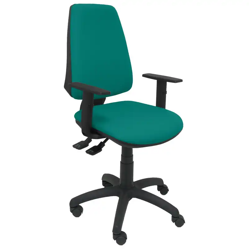 Piqueras y Crespo Elche S Bali Silla de Oficina Brazos Regulables Ruedas Nylon Verde Claro