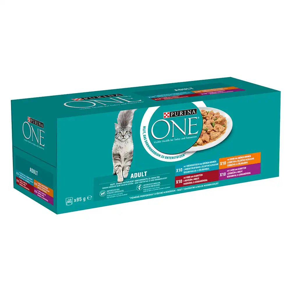 Purina ONE Adult 40 x 85 g - Pack mixto - Selección mixta