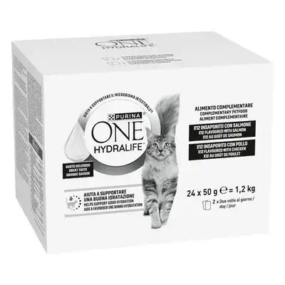 PURINA ONE Hydralife líquido para gatos 24 x 50 g - Pack mixto (2 variedades) - Purina One - Comparador de precios