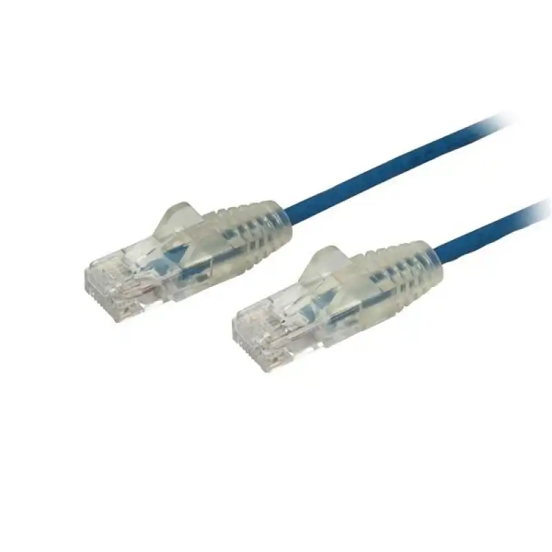 Startech N6PAT250CMBLS Cable de Red Cat6 Delgado RJ-45 sin Enganches 2.5m Azul