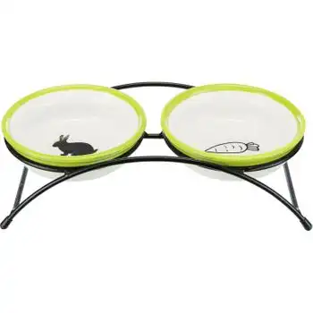 Trixie Set De Comederos Blanco/verde