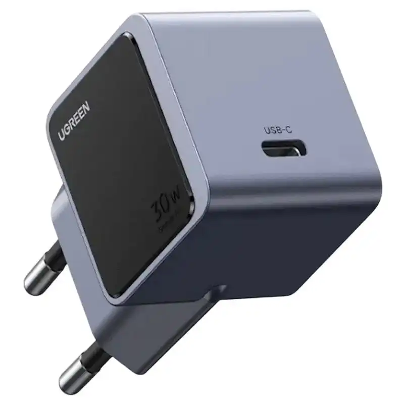 Ugreen Nexode Air Cargador Rápido USB-C 30W GaNInfinity PD3.0/QC4+/PPS/AFC/Apple 5V 2.4A Gris