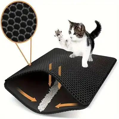 ZooVenture Alfombrilla de doble capa de EVA para arenero de gatos - Alfombrilla para arenero de gato de 60 x 40 cm - Zooventure - Comparador de precios
