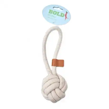Bold Pelota de Cuerda con Asa de Algodón Natural  para Perros, 22 cm - Bold - Comparador de precios