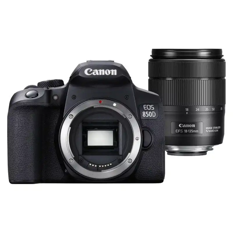 Canon EOS 850D 24.1MP WiFi + Objetivo EF-S 18-135mm F3.5-5.6 IS USM