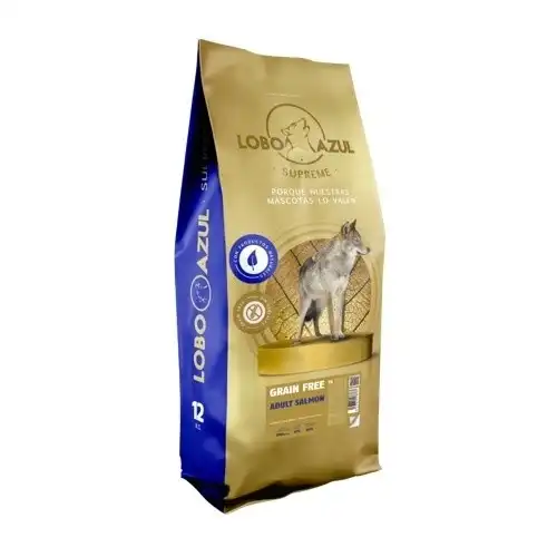Lobo azul pienso grain free sabor salmón para perros adultos grandes y gigantes - Piensos Lobo Azul - Comparador de precios