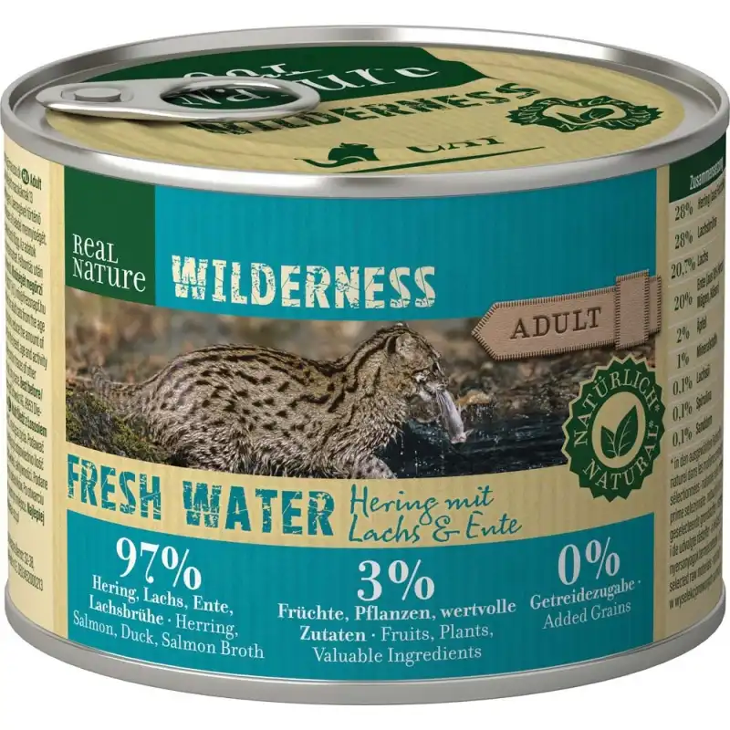 Real Nature Wilderness Para Gatos Latitas Pescado, Unidades 1 x 6 latas 200 gr - Real Nature - Comparador de precios