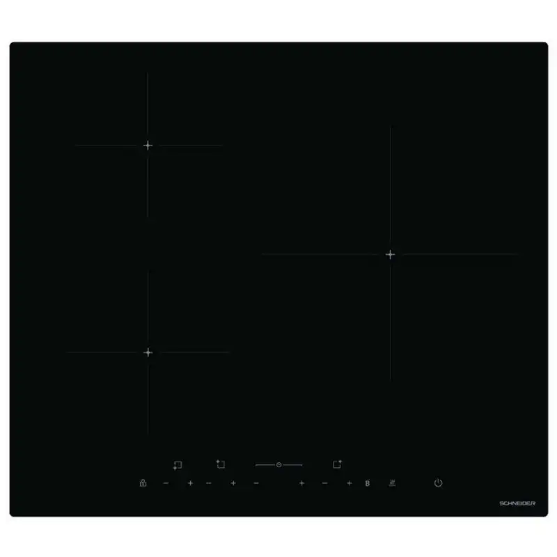 Schneider SCTI630N1S Placa de Inducción 3 Zonas 60cm con Función Booster y Control Táctil Negra