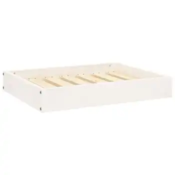 Cama Para Perros Madera Maciza De Pino Blanco 61,5x49x9 Cm Vidaxl