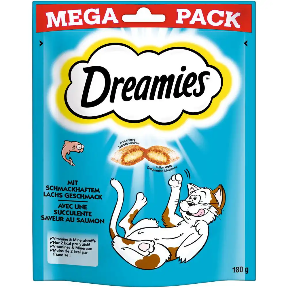 Catisfactions  snack para gatos Big Pack con salmón - 180 g - Dreamies - Comparador de precios
