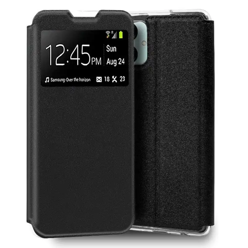 Cool Funda Flip Cover Liso Negro para Samsung Galaxy A06