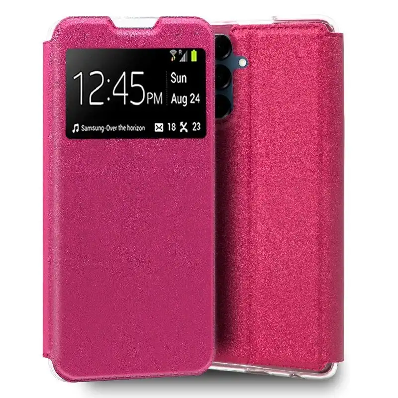 Cool Funda Flip Cover Liso Rosa para Samsung Galaxy A16 / A16 5G