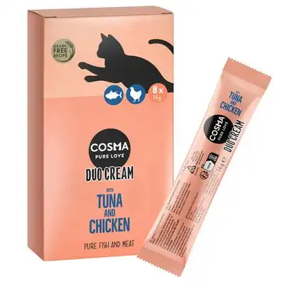 Cosma DUO Cream 8 x 14 g snacks para gatos - Atún y pollo - Cosma - Comparador de precios