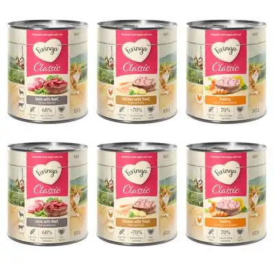 Feringa Classic Meat Menu 6 x 800 g - Pack mixto I: ave, cordero y conejo, pollo y trucha - Feringa - Comparador de precios