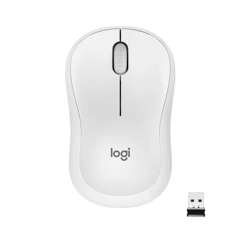 Logitech M220 Silent Ratón Wireless Blanco