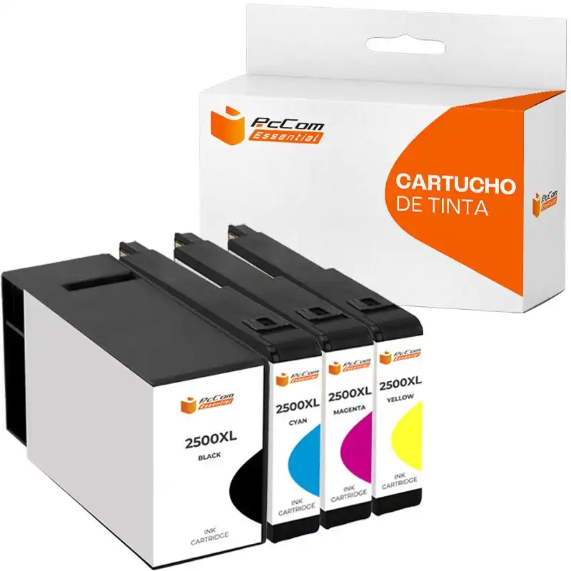 Pccom Essential Canon Pgi2500xl Cartucho Tinta Compatible Negro/cian/magenta/amarillo Pack 4
