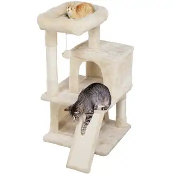 Rascador Para Gatos Arbol Para Gato 91cm Torre Para Gatos Beige