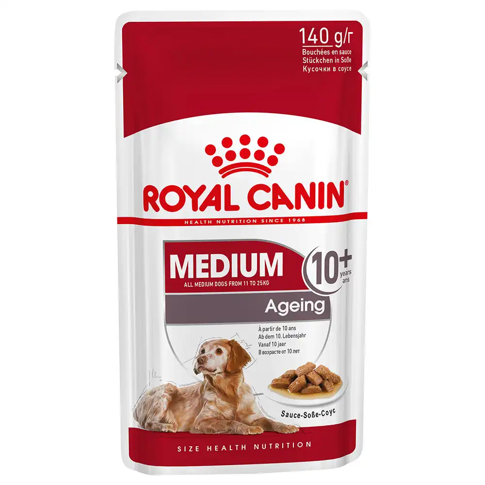 Royal Canin Medium Ageing 10 + en salsa para perros - 10 x 140 g