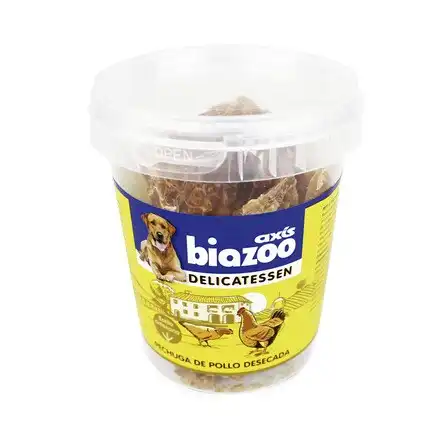 Snack para perros adultos pequeños, medianos y grandes Axis Biazoo Delicatessen Pollo 120 gr