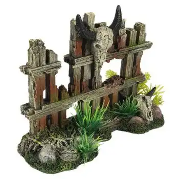 Valla Con Calaveras Animales Poliresina 19,2x7,5x13,5cm Aqua D'ella