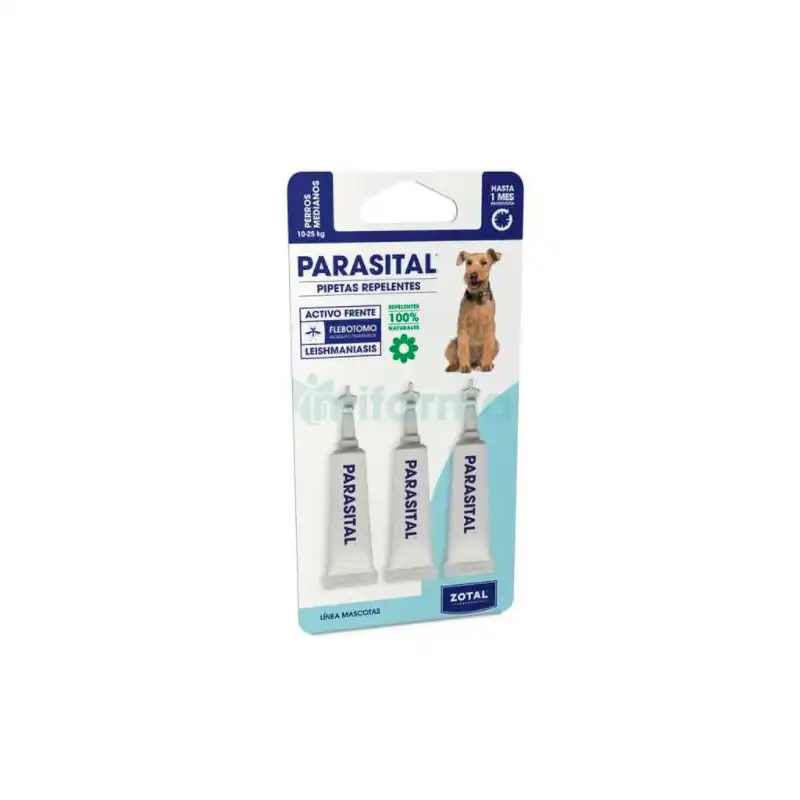 Zotal Parasital Pipetas para Perros Medianos 3 Pipetas - Zotal - Comparador de precios
