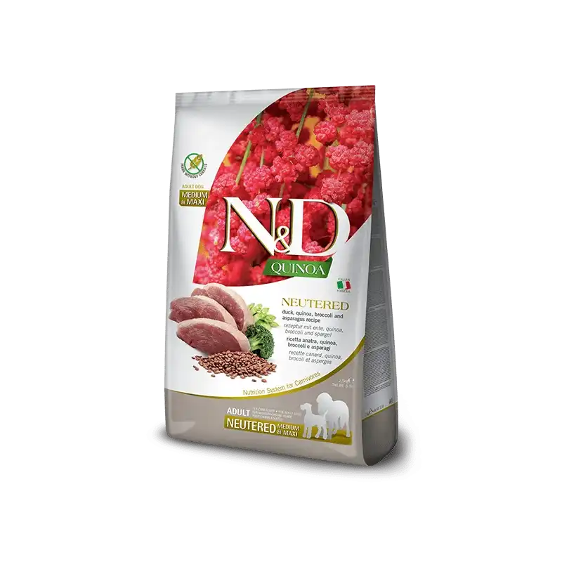 12Kg Farmina ND Quinoa Neutered Pienso para perros medianos y grandes de Pato - Farmina - Comparador de precios