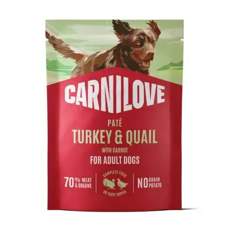Carnilove Turkey&Quail Paté Comida Húmeda para Perros con Pavo y Codorniz, 1 x 300 gr - Carnilove - Comparador de precios