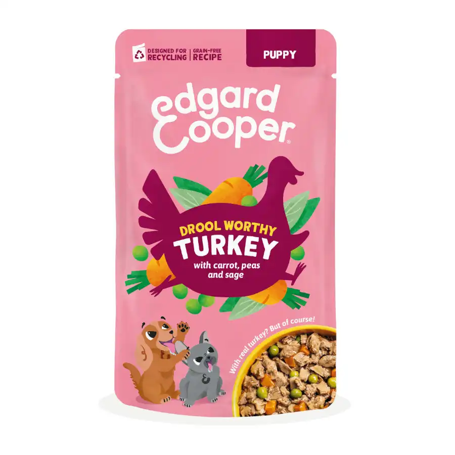 Edgard & Cooper Puppy Grain Free Pavo sobre para perros - 150 g - Edgard & Cooper - Comparador de precios