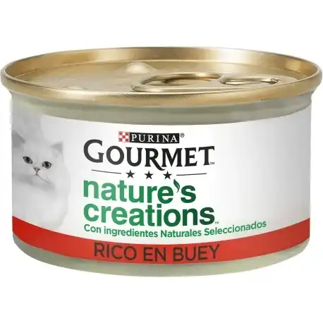 Gourmet Nature´s Creations Comida Húmeda para Gatos con Buey, 24 x 85 gr - Gourmet - Comparador de precios