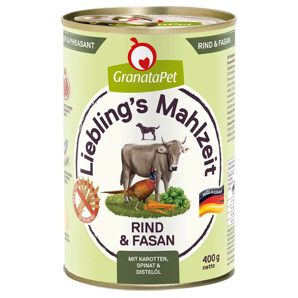 Granatapet Liebling's Mahlzeit 6 x 400 g - Vacuno y faisán