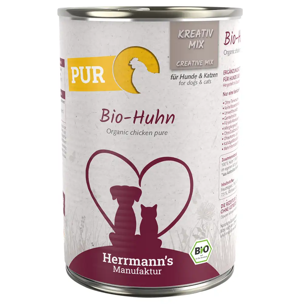 Herrmanns Carne pura 6 x 400 g - Pollo ecológico - Herrmanns - Comparador de precios