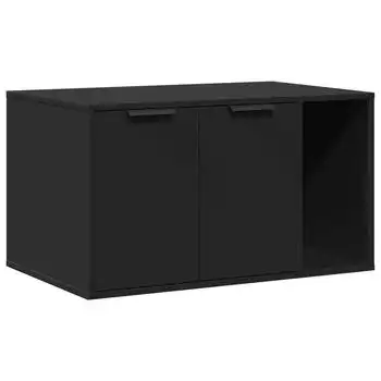 Mueble Arenero Para Gatos Madera Ingeniería Negro 80x50x45 Cm Vidaxl