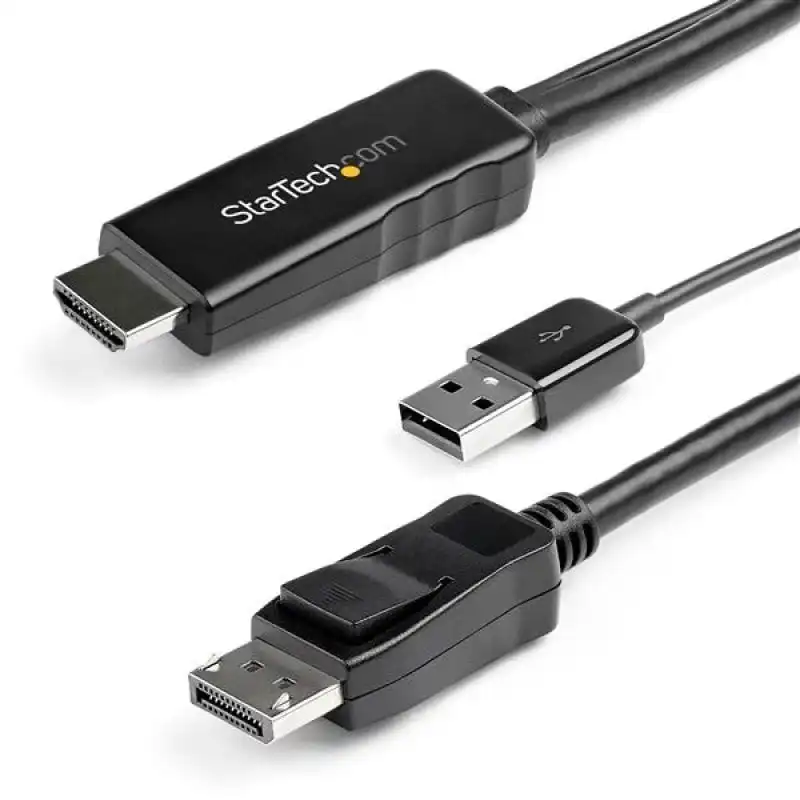 StarTech Conversor Activo de HDMI a DisplayPort 4K 30Hz 3m Negro