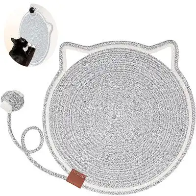UAMLY Alfombrilla rascadora para gatos con pelota de juguete - Negro - Uamly - Comparador de precios