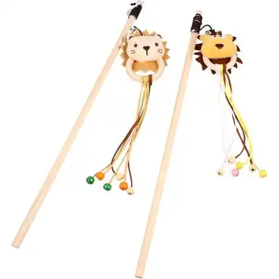 UAMLY Peluche de gato Teaser con mango de madera - 2 artículos - Uamly - Comparador de precios