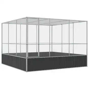 vidaXL Pajarera de acero color plateado 311x307x212 cm - VIDAXL - Comparador de precios