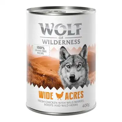 Wolf of Wilderness 6 x 400 g - Wide Acres, con pollo - Wolf of Wilderness - Comparador de precios