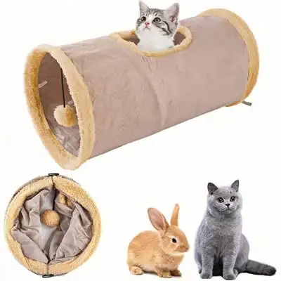 ZooVenture Túnel plegable para gatos y conejos - Caqui - Zooventure - Comparador de precios